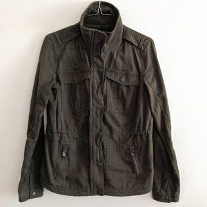 Abercrombie Military Utility Cargo Olive Green Women's Jacket Size Small